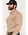 Image #2 - Hawx Men's FR Woven Long Sleeve Button-Down Work Shirt - Tall, Khaki, hi-res