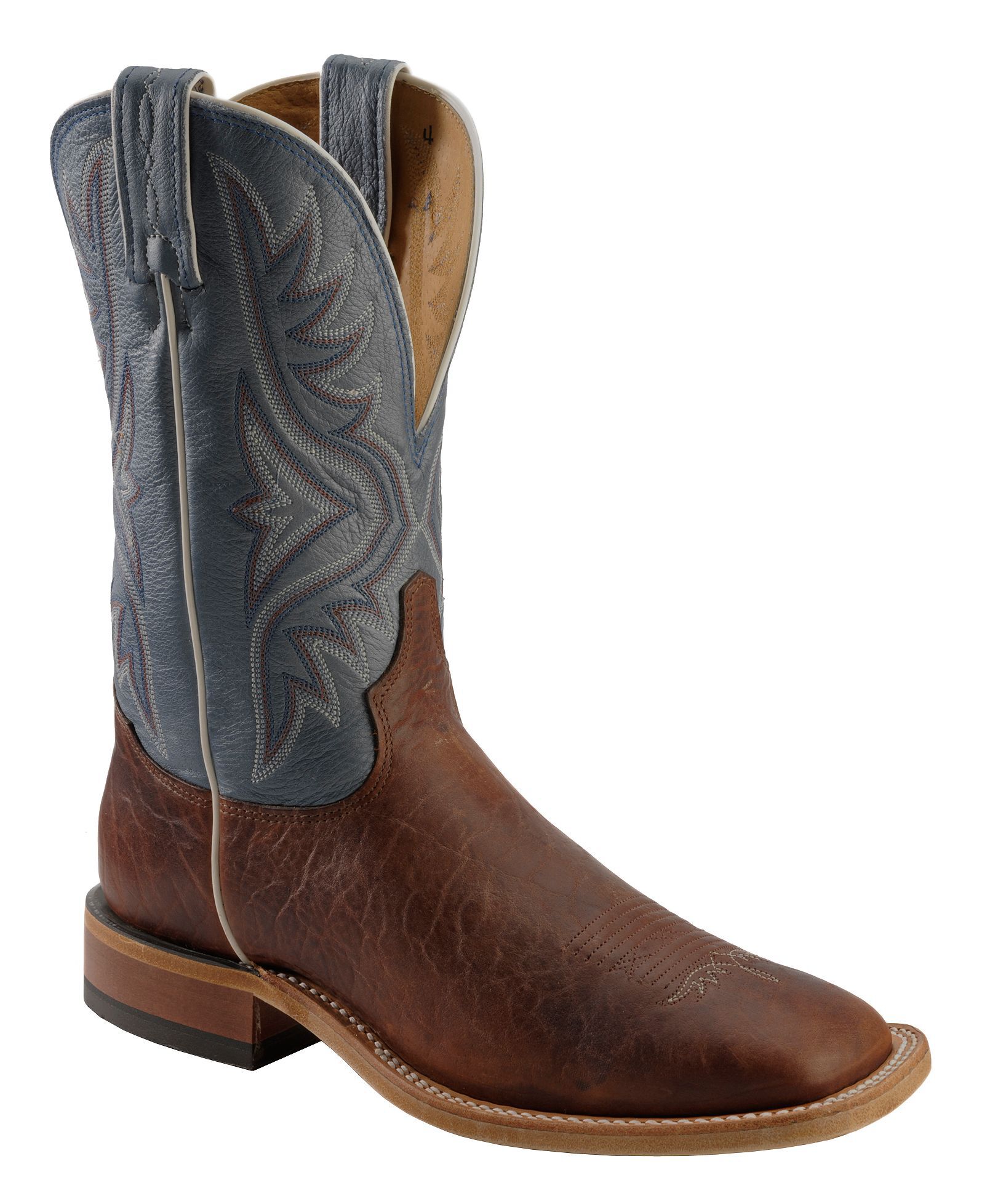 Tony Lama Men's Americana Western Boots - Broad Square Toe, Pecan, hi-res