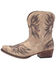 Roper Women's Amelia Western Booties - Snip Toe, Tan, hi-res