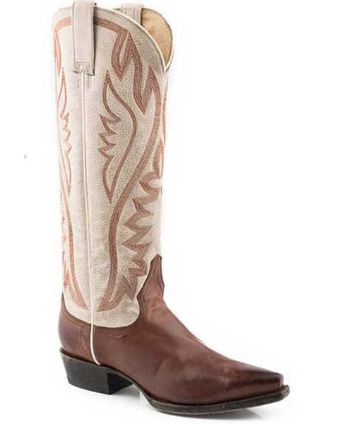 Image #1 - Stetson Women's LIV Western Boots - Snip Toe, Brown, hi-res