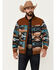 Image #1 - RANK 45® Men's Southwestern Print Bomber Softshell Jacket, Rust Copper, hi-res
