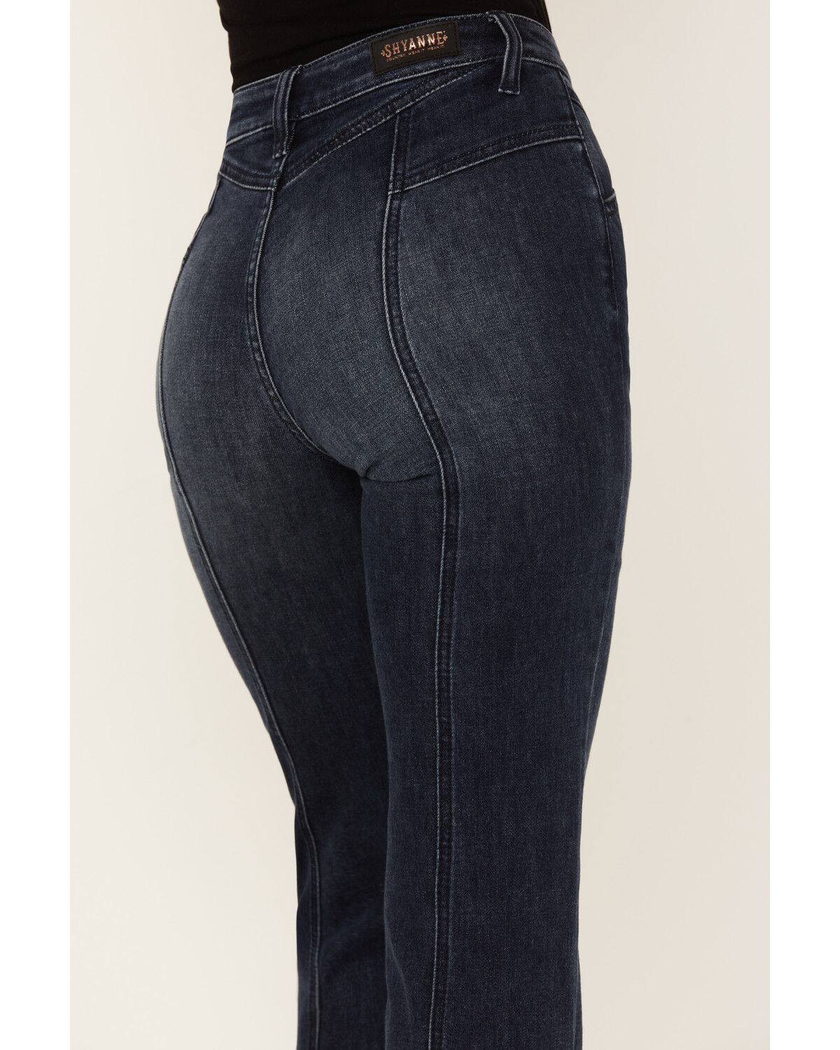 Image #4 - Shyanne Women's Dark Wash High Rise Eden Stretch Flare Jeans, , hi-res