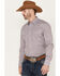 Image #2 - Wrangler 20X Men's Medallion Long Sleeve Snap Western Shirt, Purple, hi-res