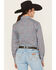 Image #4 - Panhandle Women's Printed Long Sleeve Pearl Snap Stretch Western Shirt, Navy, hi-res