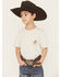 Image #2 - Ariat Boys' Bronco Flag Short Sleeve Graphic T-Shirt, Tan, hi-res
