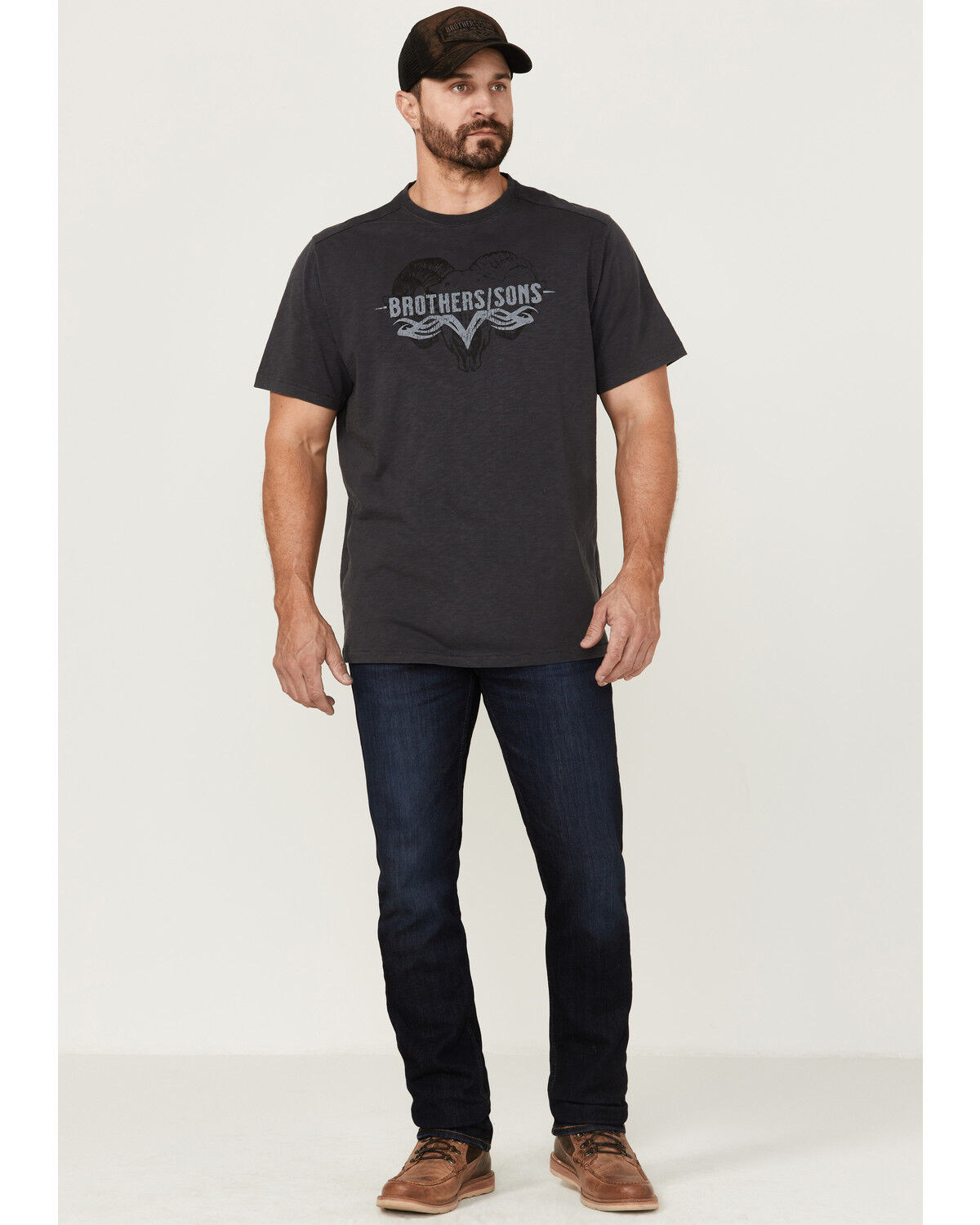 Image #2 - Brothers and Sons Men's Badlands Ram Graphic T-Shirt, Charcoal, hi-res