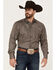 Image #1 - Reisistol Men's Quinton Stripe Snap Western Shirt, Black/tan, hi-res