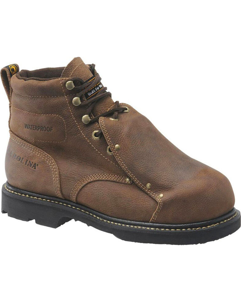 Carolina Men's 6" WP MetGuard Work Boots - Steel Toe, Brown, hi-res