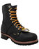 Image #1 - Ad Tec Men's 9" Waterproof Logger Work Boots - Steel Toe, Black, hi-res