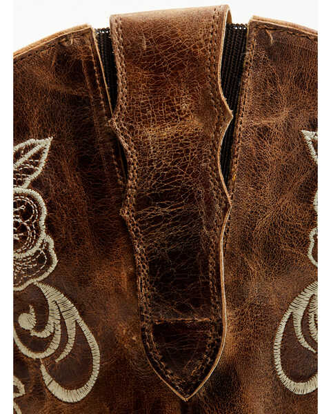 Image #8 - Shyanne Women's Lasy Floral Embroidered Western Boots - Broad Square Toe, Brown, hi-res