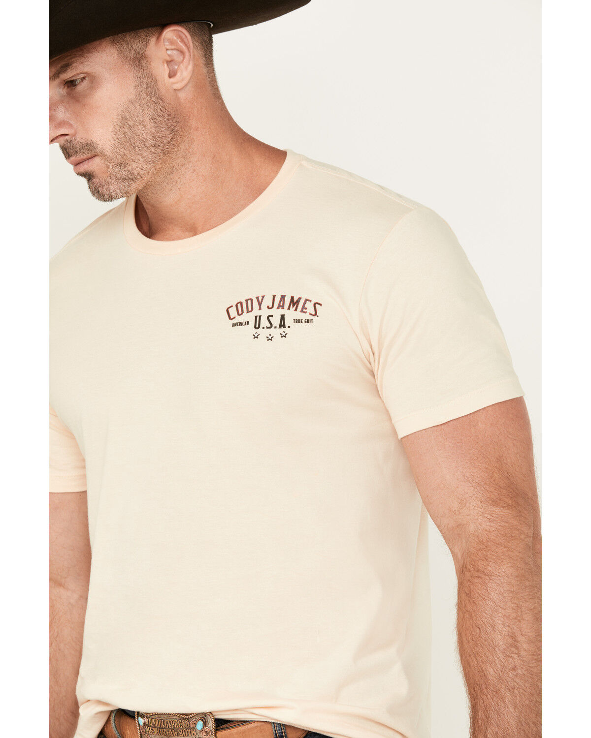 Image #3 - Cody James Men's Rag And Bones Americana Short Sleeve Graphic T-Shirt, Cream, hi-res