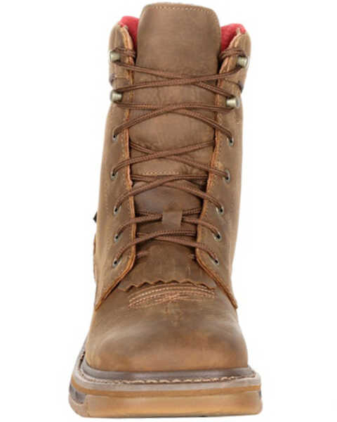 Image #5 - Rocky Men's Iron Skull Waterproof Lacer Work Boots - Soft Toe, Brown, hi-res