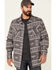 Image #1 - Rock & Roll Denim Men's Southwestern Jacquard Print Long Sleeve Button Down Shirt Jacket, Charcoal, hi-res