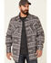 Image #1 - Rock & Roll Denim Men's Southwestern Jacquard Print Long Sleeve Button Down Shirt Jacket , Charcoal, hi-res