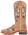 Shyanne Women's Hybrid Leather TPU Verbena Western Performance Boots - Broad Square Toe, Tan, hi-res