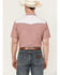 Image #4 - Ely Walker Men's Flag Yoke Striped Short Sleeve Pearl Snap Western Shirt, Red, hi-res