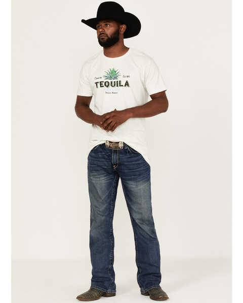 Cody James Men's Tequila Shot Ivory Graphic Short Sleeve T-Shirt , Ivory, hi-res