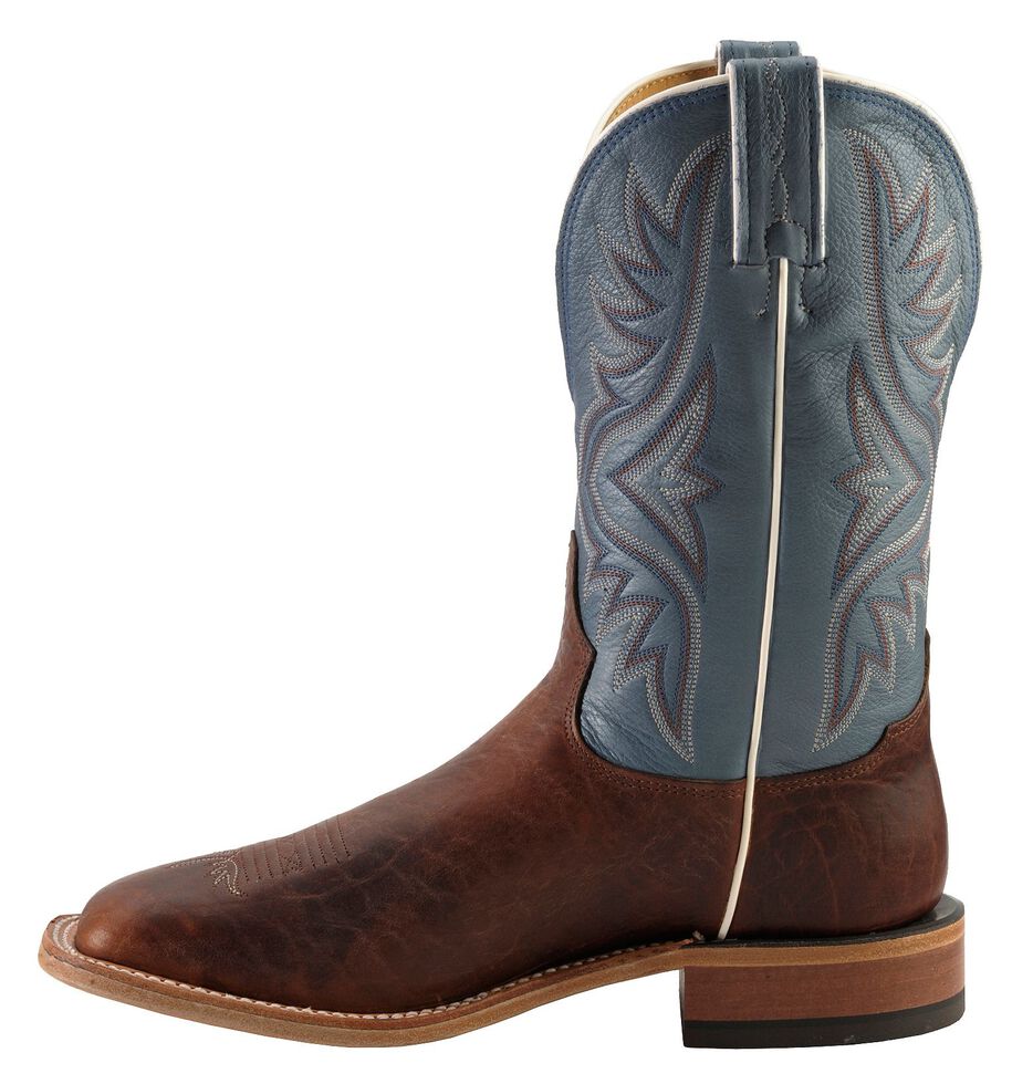 Tony Lama Americana Cowboy Boots - Square Toe, Pecan, hi-res