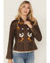 Image #1 - Shyanne Women's Washed Suede Leather Jacket, Chocolate, hi-res