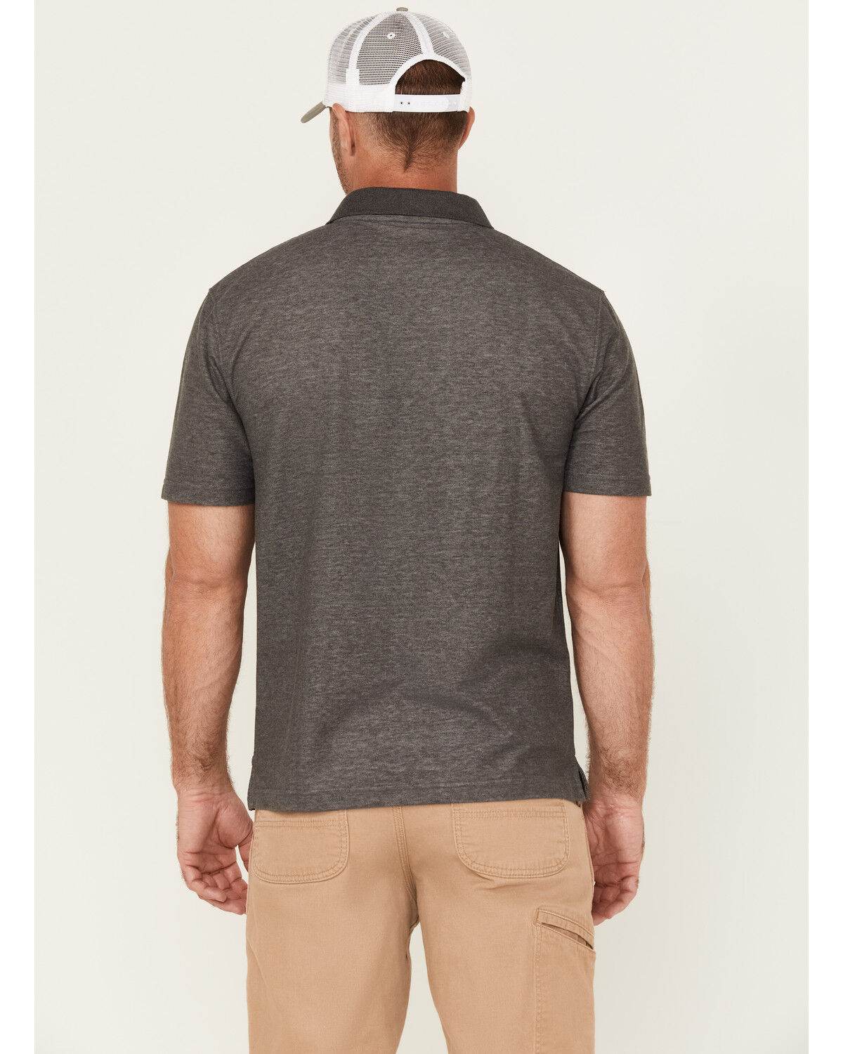 Image #4 - Carhartt Men's Loose Fit Midweight Short Sleeve Button-Down Polo Shirt, Heather Grey, hi-res