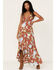 Image #1 - Wild Moss Women's Floral Print Sleeveless Maxi Dress, Brown, hi-res
