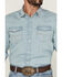 Image #3 - Cody James Men's Frosty Light Wash Long Sleeve Snap Denim Western Shirt - Big, Light Wash, hi-res