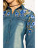 Tasha Polizzi Women's Revolution Denim Embroidered Long Sleeve Shirt , Blue, hi-res