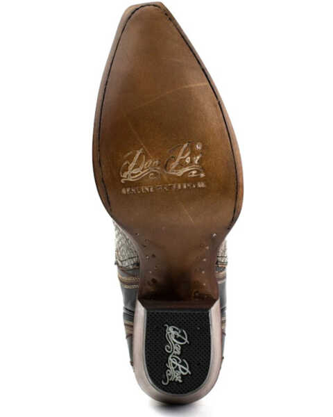 Image #7 - Dan Post Women's Zacatecas Exotic Watersnake Western Boots - Snip Toe, Grey, hi-res