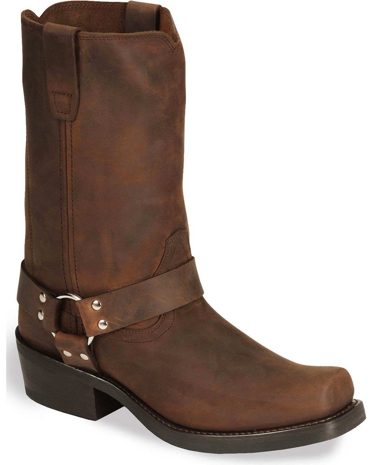 Image #1 - Durango Men's Harness Boots - Square Toe, Distressed, hi-res