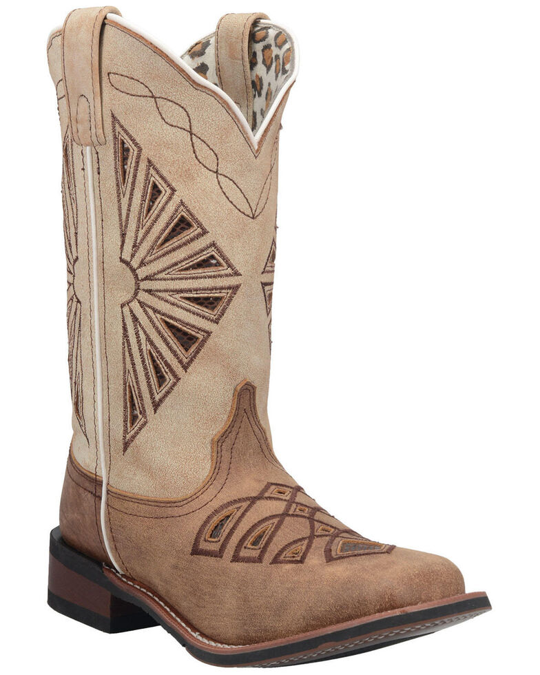 Laredo Women's Kite Days Western Boots - Wide Square Toe, Brown, hi-res