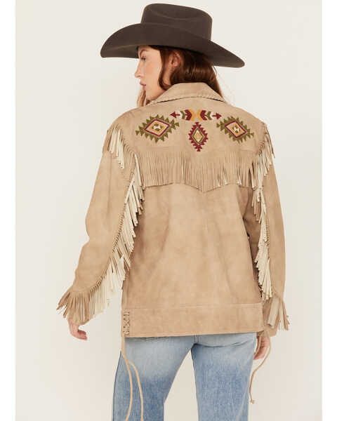Image #4 - Double D Ranch Women's Ennis Fringe Jacket , Taupe, hi-res