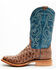 Image #3 - Hyer Men's Jetmore Exotic Ostrich Western Boots - Broad Square Toe, Brown, hi-res