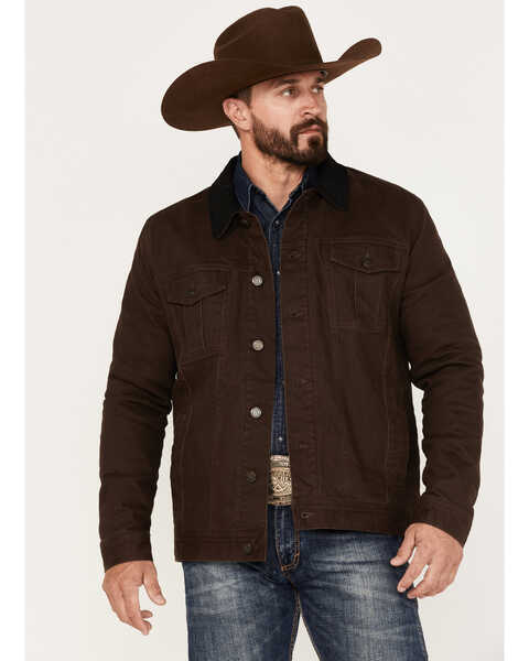 Cody James Men's Ozark Washed Rancher Jacket, Brown, hi-res