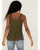 Image #4 - Cleo + Wolf Women's Olive Relaxed Button Front Slub Tank, Olive, hi-res