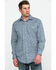 Image #1 - Rough Stock By Panhandle Men's Langunita Vintage Print Long Sleeve Western Shirt, Grey, hi-res