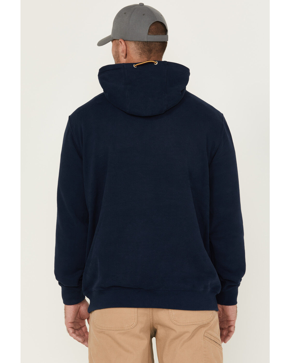 Image #4 - Thorogood Men's Heavyweight Brushed Embossed Logo Hooded Sweatshirt, Navy, hi-res