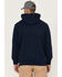 Image #4 - Thorogood Men's Heavyweight Brushed Embossed Logo Hooded Sweatshirt, Navy, hi-res