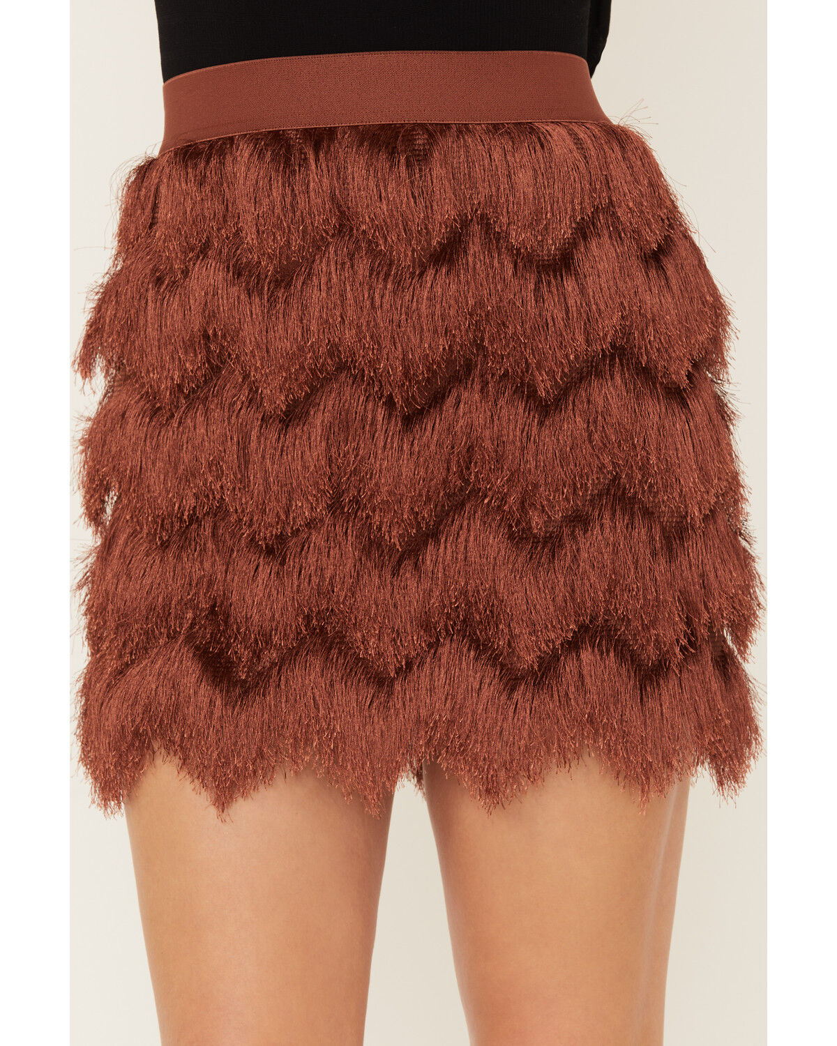 Image #4 - Shyanne Women's Fringe Flapper Mini Skirt, Brown, hi-res