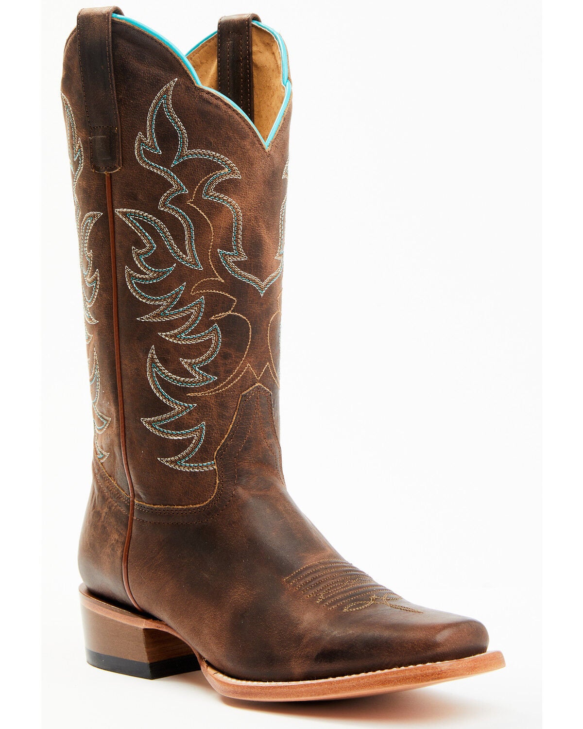 Shyanne Women's Cassidy Combo Western Boots - Square Toe, Brown, hi-res