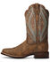 Ariat Women's Primetime Tack Western Boots - Broad Square Toe, Brown, hi-res