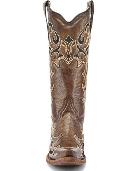 Image #3 - Circle G Women's Honey Side Embroidered Boots - Snip Toe , Honey, hi-res