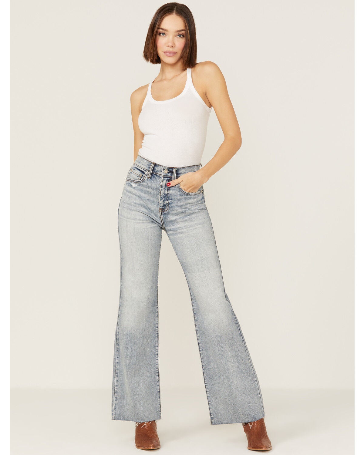 Rise Wide Leg Jeans 