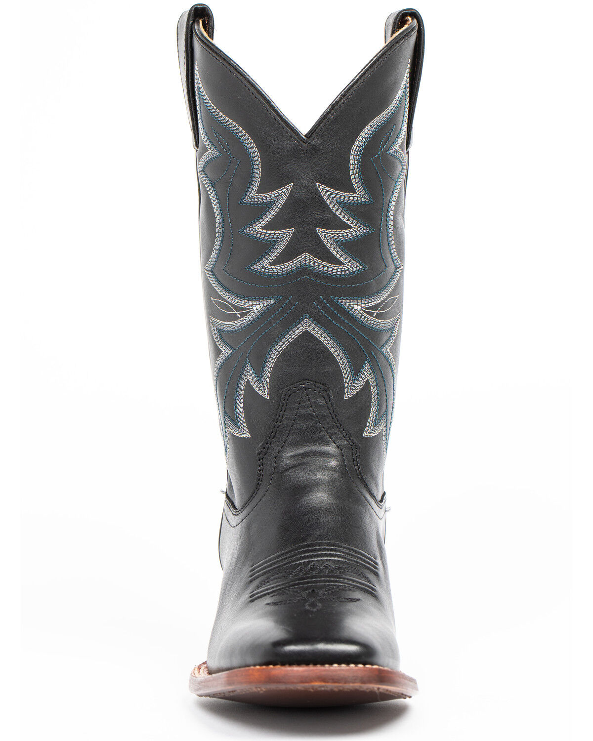 womens black square toe western boots