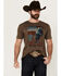 Image #1 - RANK 45® Men's All American Pro Short Sleeve Graphic T-Shirt, Brown, hi-res