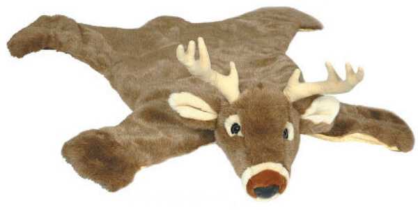 Image #1 - White Tail Deer Plush Rug, Brown, hi-res