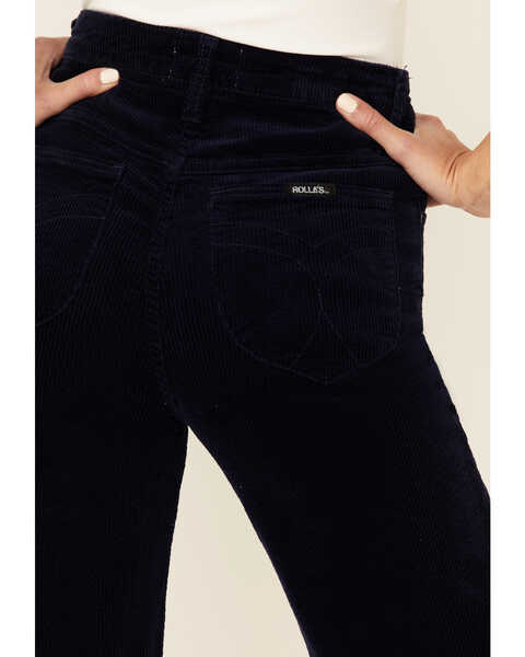 Image #3 - Rolla's Women's Eastcoast Corduroy Flare Leg Jeans, Navy, hi-res