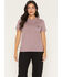 Image #1 - Carhartt Women's Relaxed Fit Lightweight Short Sleeve Pocket Work Tee, Berry, hi-res