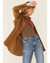 Image #4 - Revel Women's Corduroy Long Sleeve Button Down Oversized Shirt, Camel, hi-res
