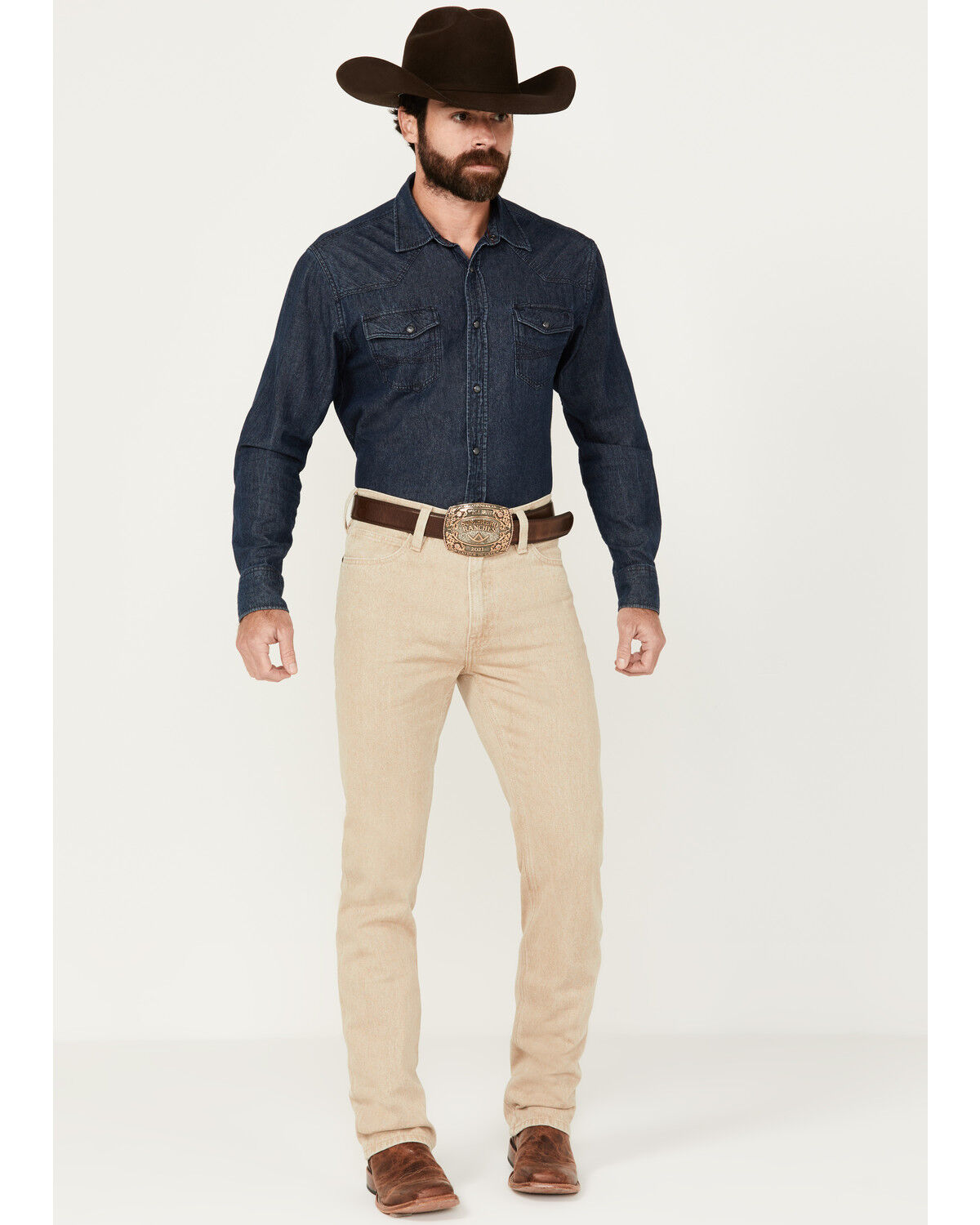 Blue Ranchwear Men's American West Tan Slim Straight Rigid Blue Ranchwear Men's American West Tan Slim Straight Rigid