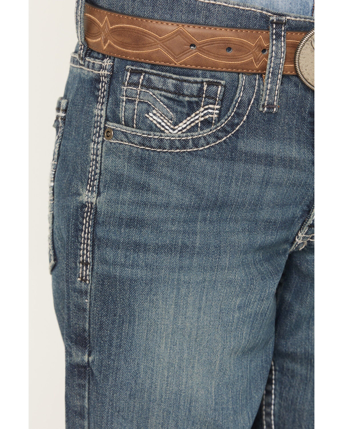 Image #2 - Cody James Boys' Grullo Medium Wash Relaxed Bootcut Comfort Stretch Denim Jeans, Medium Wash, hi-res